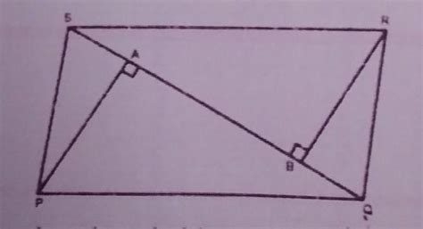 30. PQRS is a parallelogram and PA and RB are perpendiculars from ...
