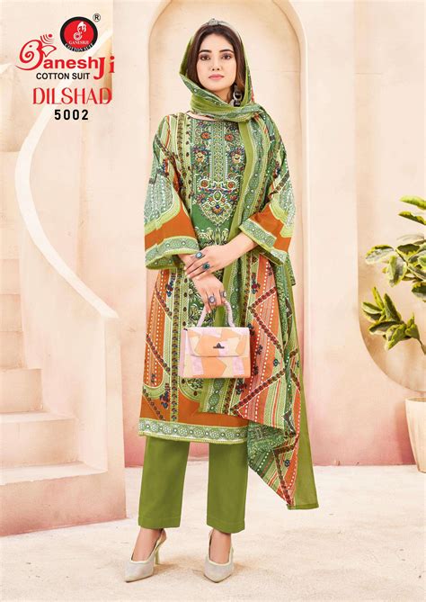 GANESHJI COTTON SUIT DILSHAD VOL 5 COTTON DIGITAL PRINT DRESS AT BEST ...