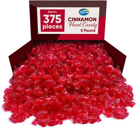 Amazon.com : Arcor Cinnamon Hard Candy Bulk - 5 Pounds of Approx 375 ...