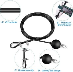 HACKERX Adjustable Cable Pulley Attachments, Steel GYM Wire, Weight ...