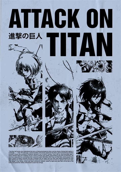 attack on titan poster | Poster, Stampa poster, Disegni