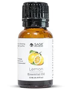 Sage Apothecary 100% Pure & Natural Lemon Essential Oil for Helps to ...