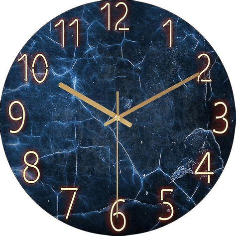Modern Silent Quartz Wall Clock 30cm Battery Operated, For Bedroom ...