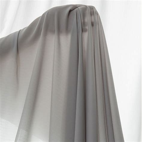 Grace Textured Ash Gray Heavy Sheer Curtain