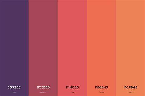 25 best sunset color palettes with names and hex codes – Artofit