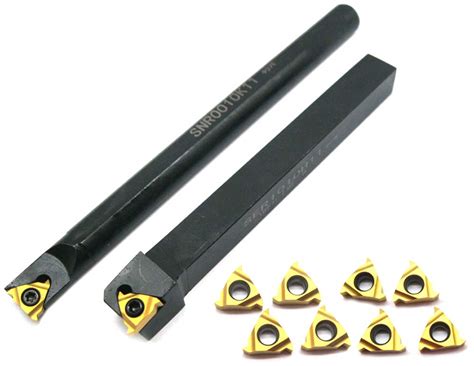 Lathe Threading Tool SER1010H11+SNR0010K11 Inserts 5pcs 11ER AG60 +5pcs ...