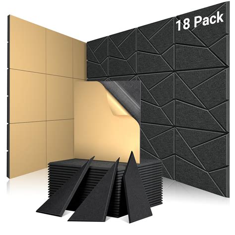 Snapklik.com : Topnaca 18 Pack Soundproof Wall Panels - Acoustic Panels ...