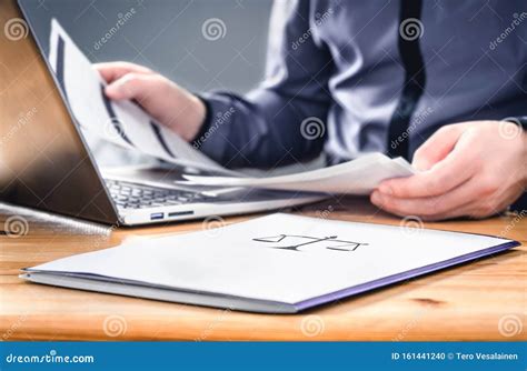 Attorney, Prosecutor or Solicitor Working with Legal Papers in Law Firm and Company. Busy Lawyer ...