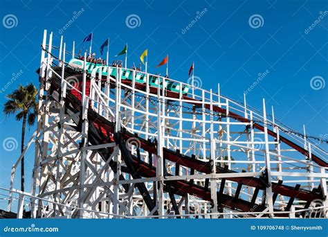 People Ride Iconic Big Dipper Roller Coaster at Belmont Park Editorial Stock Photo - Image of ...