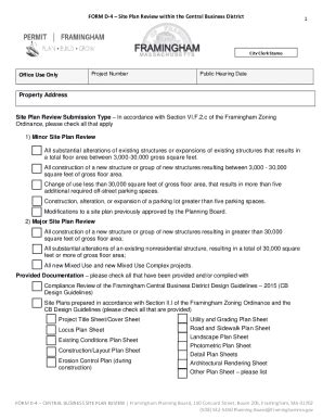 Fillable Online webapps framinghamma Form D-4Central Business Site Plan ...