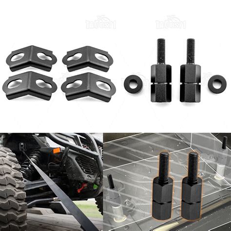 Buy For Can Am Maverick X3 Max Steel Tie Down Hooks Attach Point CNC 2 ...