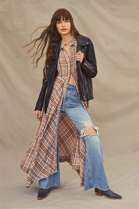 Free People + Sadie Plaid Maxi Dress
