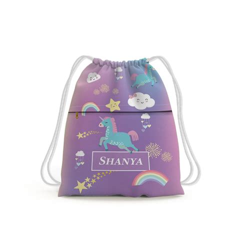 Buy Personalized Unicorns & Rainbow Swim Bag for Kids | Smitten