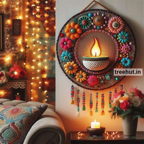 How to make Diwali Diya Wall Hangings at Home, DIY Diwali Diya Wall ...