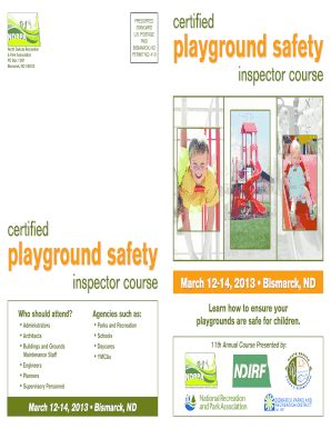 Fillable Online playground safety - NDRPA Fax Email Print - pdfFiller