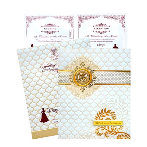 White Wedding Invitation Card-KNJS2056 – King of Cards