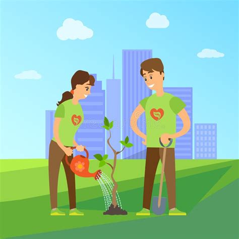 Community Planting Trees Cartoon 的图像结果
