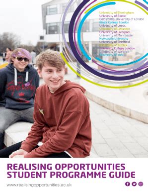 Fillable Online REALISING OPPORTUNITIES STUDENT PROGRAMME GUIDE Fax ...
