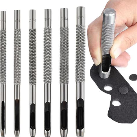 Sheet Metal Hole Punch 6-Piece Hollow Punch Set - For Cutting Clean ...