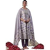 Buy INDO ERA Women's Pure Cotton Printed A-Line Kurta with Pant ...