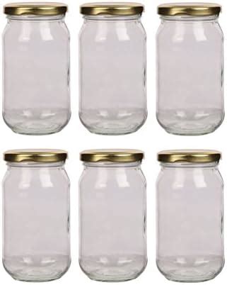 Buy Pure Source India Glass Storage Jar with Air Tight Lid, 100 Gms, 6 ...