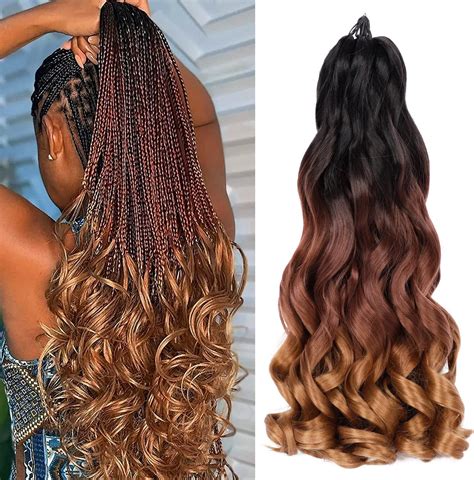 Amazon.com : French Curly Braiding Hair 7 Packs 22 Inch Pre Stretched ...