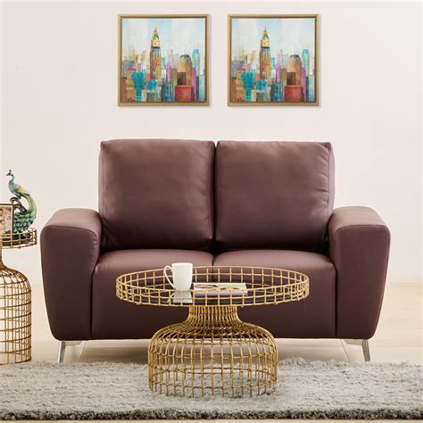 Buy Verona Next Faux Leather 2-Seater Sofa - Brown from Home Centre at ...