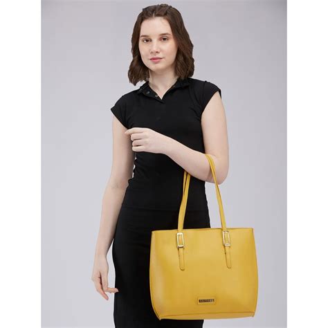 Buy Caprese Women Yellow Jenny Tote Bag (M) Online