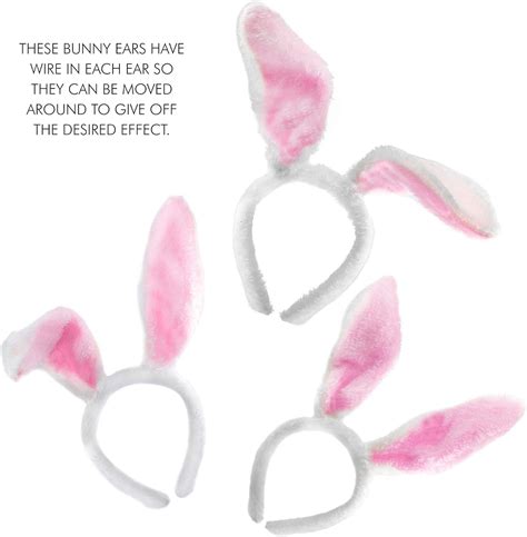 Buy Skeleteen Bunny Rabbit Costume Set - White and Pink Ears, Bow Tie ...
