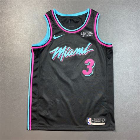 100% Authentic Dwyane Wade Nike Miami Heat Vice City Jersey Size 44 M ...