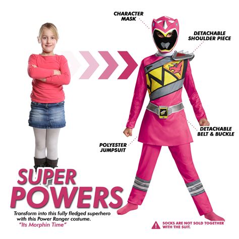 Snapklik.com : Disguise Pink Power Rangers Costume For Kids. Official ...