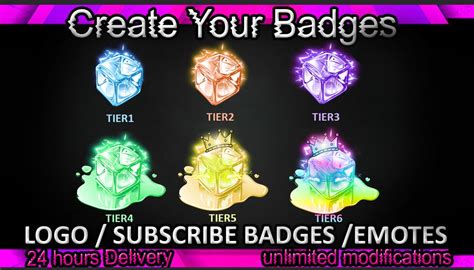 Buy Ice Twitch Sub Badges, Ice Twitch Emotes/ Ice Badges for Streamers ...