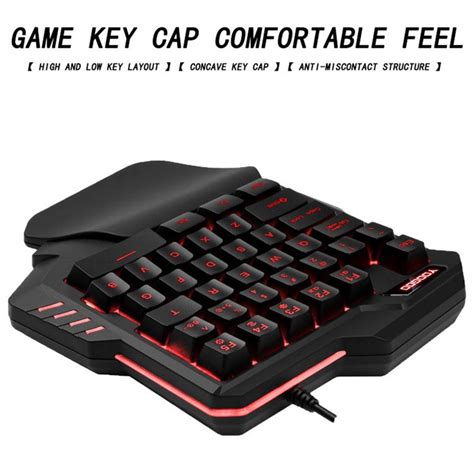 YOOGOO G92 One Handed Mechanical Keyboard USB Wired 35 Keys Ergonomic ...