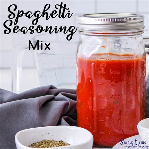 Homemade Spaghetti Seasoning Mix - Simple Living. Creative Learning