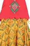 Buy Yellow Gots Certified Organic Cotton Printed Lehenga Set For Girls ...