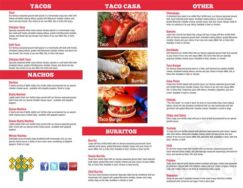 Taco Casa menus in Northport, Alabama, United States