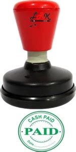 LRK Cash PAID Round Green Color Pre Inked Stamp, Self Ink Rubber Stamp ...