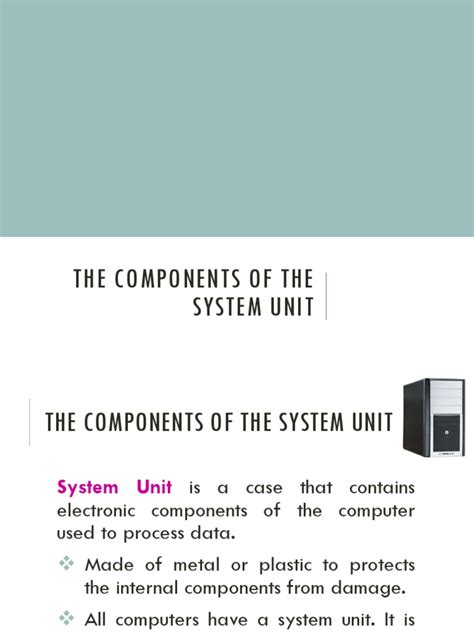 Image result for Major Component of System Unit Tutorial