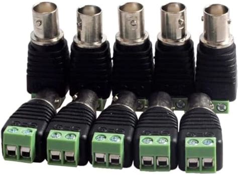 RIVER FOX 10-Pack BNC Female Connector Adapter with Solderless Screw ...