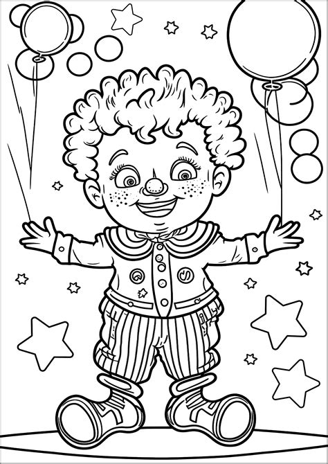 Little clown - Circus Coloring Pages