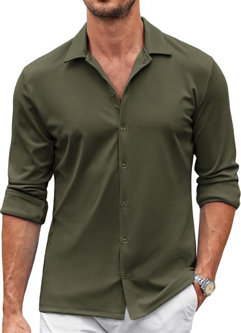 Amazon.com: COOFANDY Men's Casual Button Down Shirt Wrinkle Free Shirts ...