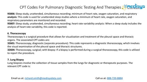 CPT Codes For Pulmonary Diagnostic Testing And Therapies.pptx