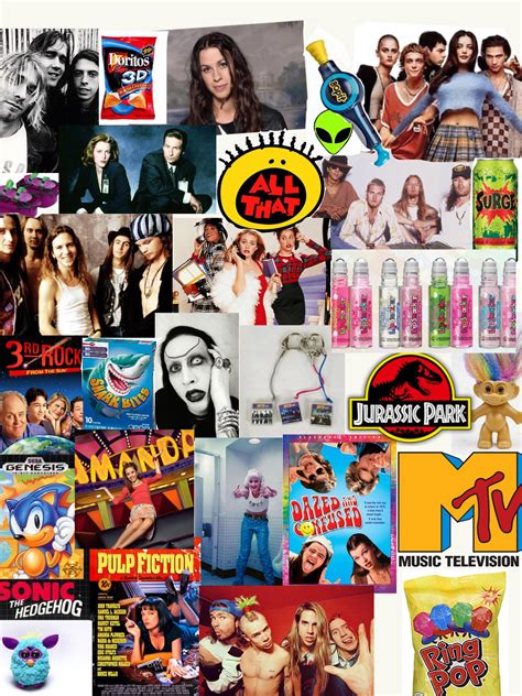 90s Pop Culture Collage
