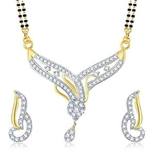 Buy VK Jewels Delight Drop Gold And Rhodium Plated Alloy Mangalsutra ...