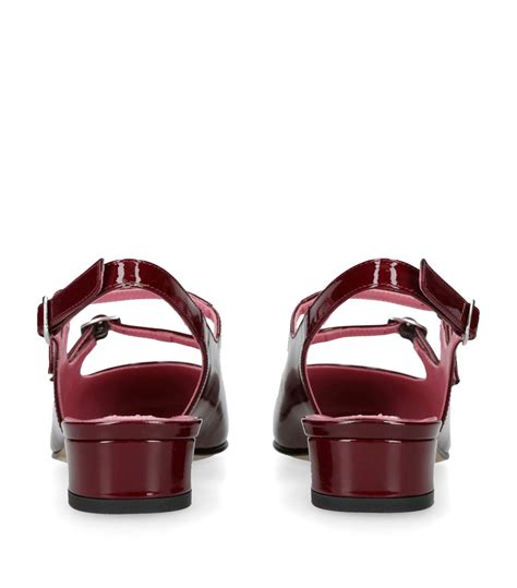 Womens Carel burgundy Patent Slingback Mary Jane Flats | Harrods UK