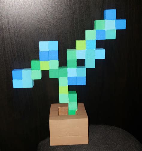 I made a Blue Orchid for Valentine's Day. 💙 : r/Minecraft