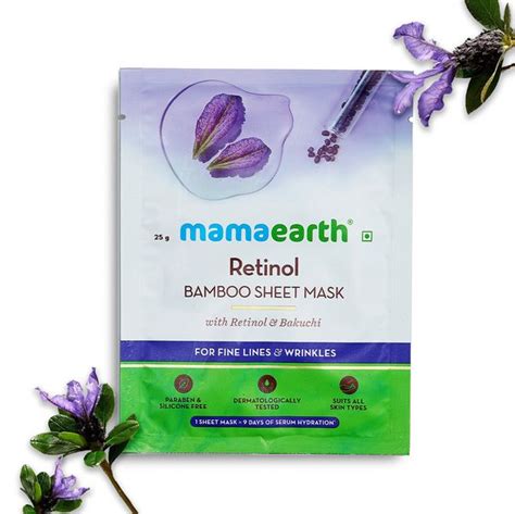 Mamaearth Retinol Bamboo Sheet Mask for Fine Lines & Wrinkles -25g