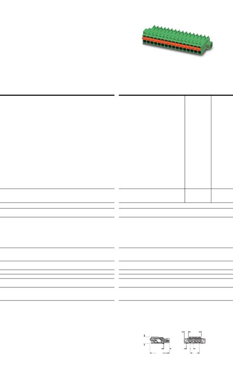 Flat MINI COMBICON Spring Cage Plugs Datasheet by Phoenix Contact ...
