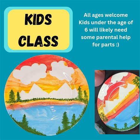 Kids Bob Ross Plates, 240 Michigan St. Suite B, Lockport, NY, 25 August ...
