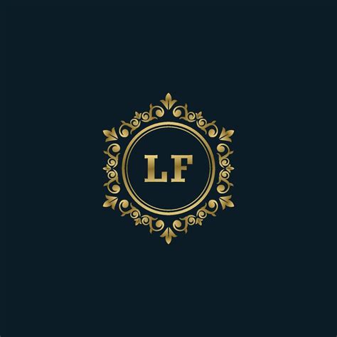 Letter LF logo with Luxury Gold template. Elegance logo vector template ...
